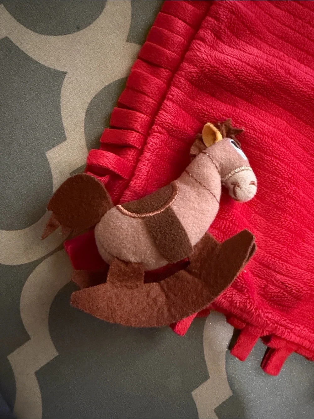 Disney Bright Red Plush Corner Bird Security Bib